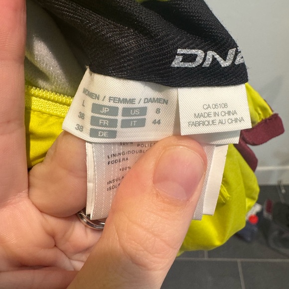 Descent Neon Yellow Green Puffer Reversible Quilted Jacket Athletic Women Large - Picture 4 of 11